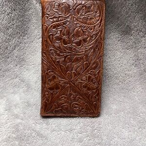 Brown Embossed Leather Wallet